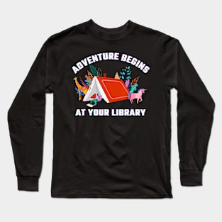 Adventure Begins At Your Library Summer Reading 2024 Long Sleeve T-Shirt